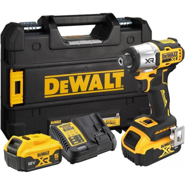デウォルト(DEWALT) 18V ブラシレス インパクトドライバー 5.0Ahバッテリー2個 充電...