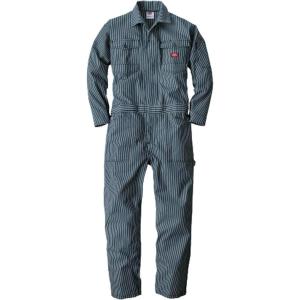 Dickies (ディッキーズ) ストレッチヒッコリーツナギ ネイビー 3Lサイズ D-716　ワークウェア 作業着 作業服 つなぎ オーバーオール｜daiyu8