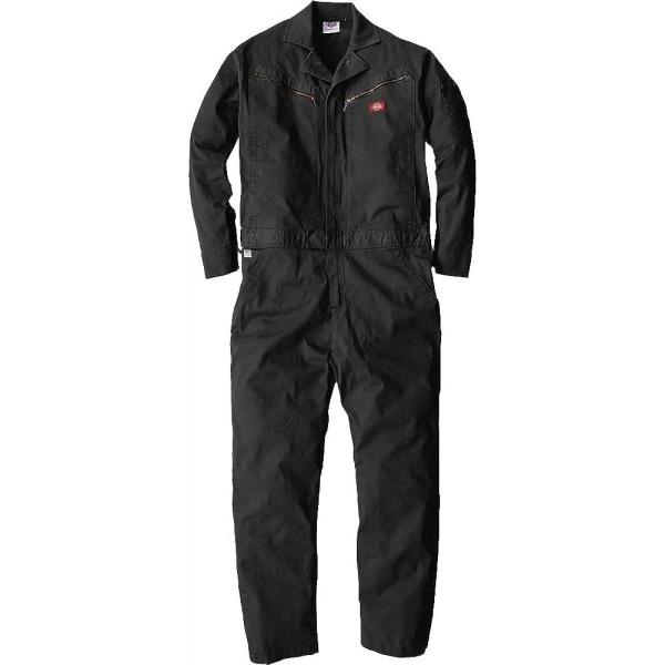 Dickies ストレッチツイルツナギ ブラック Lサイズ D-726　ワークウェア 作業着 つなぎ...