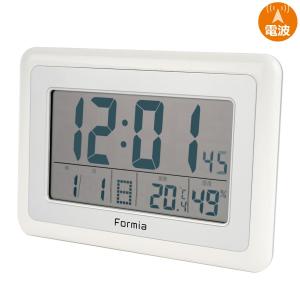 Formia(フォルミア) 掛け時計 電波時計 デジタル 温度 湿度表示 置き掛け兼用 ホワイト HT-003｜daiyu8