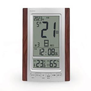 日めくり電波時計 カレンダー 日付 アラーム デジタル TSB-639