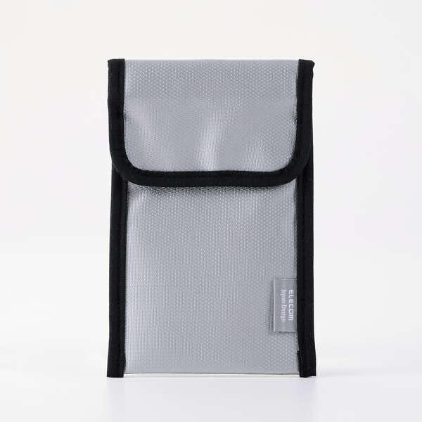 【在庫有】エレコム 難燃ガジェットポーチM BMA-MBP01MGY　対応サイズ W80×D14×H...