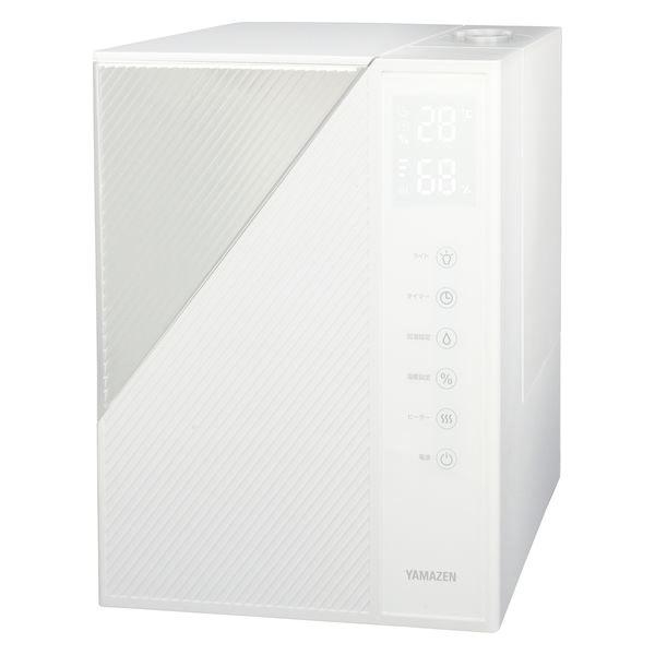 【在庫有・即納】山善 加湿器 ヒーター付ハイブリット式 MZH-L501(W) タンク容量5L 【適...