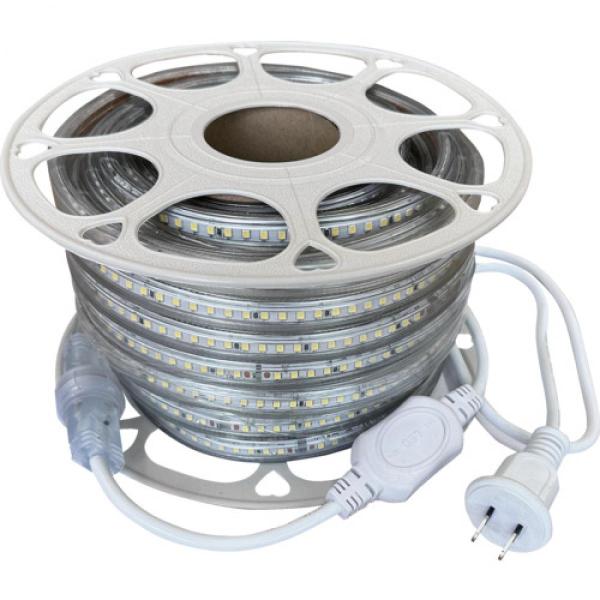 富士倉 両面発光 LEDロープライト 10m 白色 FRL-W10M-W　工事 現場 照明 作業灯 ...