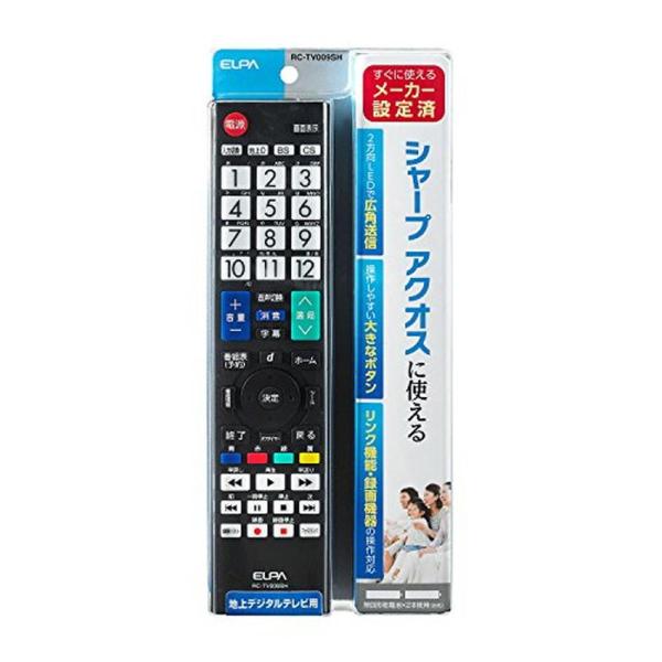 ELPA  エルパ   テレビリモコン シャープ   RC-TV009SH