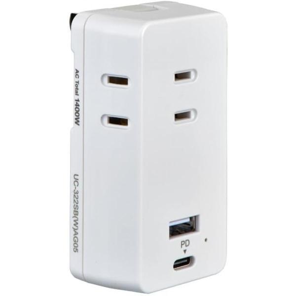 ELPA エルパ USBタップ PD20W ホワイト UC-322SB(W) 超速充電 充電 充電器...