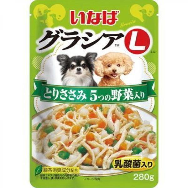 いなばペットフード グラシア L とりささみ 5つの野菜入り 280g 犬 ゼリー いぬ イヌ