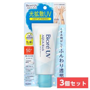 【まとめ買い】花王(kao) ビオレUV アクアリッチ ライトアップエッセンス 70g×3個　SPF50+/PA++++ 日焼け止め 化粧下地 ウォータープルーフ｜daiyu8