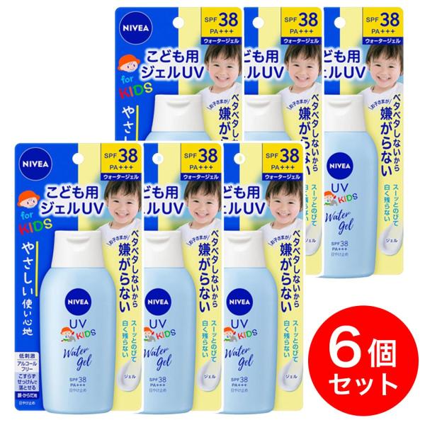 【まとめ買い】花王 ニベア UV ウォータージェル こども用 120g×6個セット SPF38/PA...
