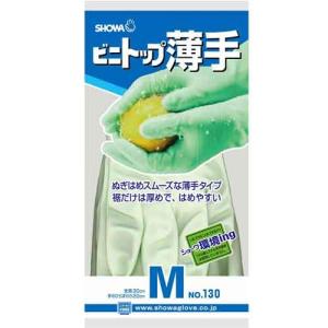 ショーワグローブ #130 ビニトップ薄手 M グリーン｜daiyu8