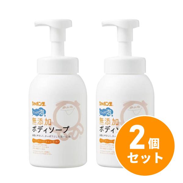 【まとめ買い】シャボン玉石けん 無添加ボディソープたっぷり泡ボトル 570mL×2セット　日本製 せ...