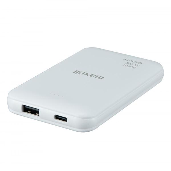 【在庫有】マクセル 半固体電池採用モバイル充電バッテリー 5000mAh ホワイト MPC-CSSB...