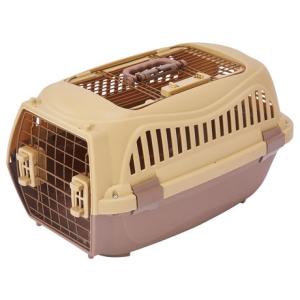 【在庫有・即納】ペティオ (Petio) 犬猫用キャリー 2ドアスマイルキャリープラス M ブラウン　超小型犬〜小型犬用 猫用 〜10kg ペットキャリー クレート W27179｜daiyu8