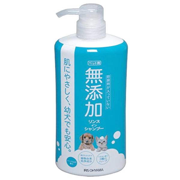 アイリスオーヤマ ペット用 無添加リンスインシャンプー 犬猫用 600ml MRS-600