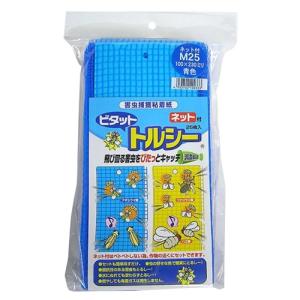 一色本店 ビタット トルシー ネット付 M25 100×230mm 25枚入 青 ブルー　害虫 捕獲 虫 対策 園芸 農業 農作物 ガーデニング 粘着シート｜daiyu8