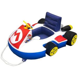 【在庫有・即納】マリオカート 浮き輪 足穴 マリオカート 94×66cm MBS-781 カート型フロート ビニールプール 浮き輪 水遊び マリオ
