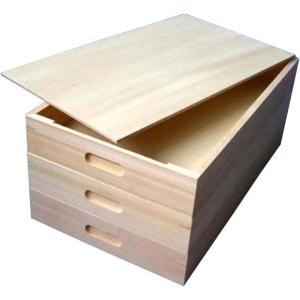 総桐 ふた付き もち箱 3段組 木製 桐製 餅箱 フードコンテナー お菓子