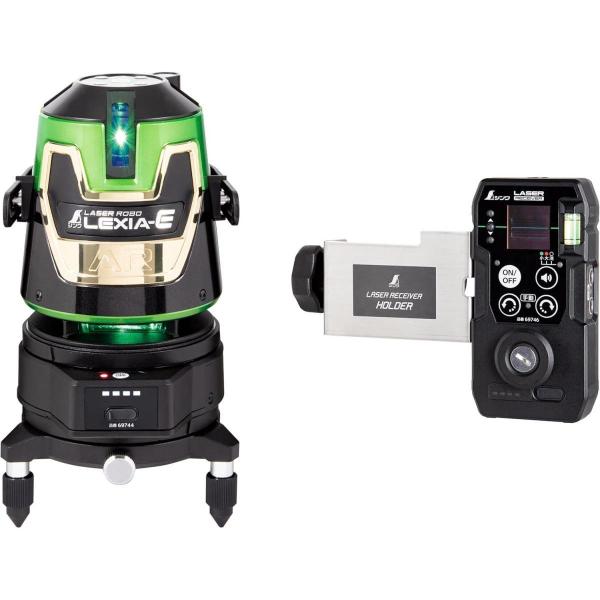 シンワ測定 レーザーロボ LEXIAーE51AR グリーン 自動追尾回転台受光器セット レーザー 測...