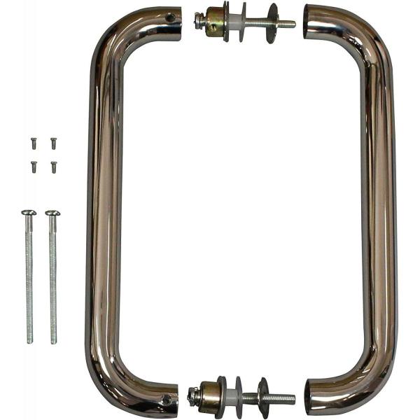 ハイロジック ステンレス両面ハンドル 300mm 鏡面 030910 ドア 持ち手 取っ手 HILO...