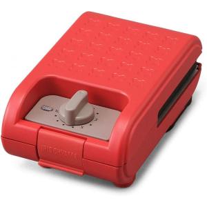 アイリスオーヤマ ホットサンドメーカー ワッフル ホットサンド 焼き型2種 耳まで焼ける 電気 1枚 IMS-502-R レッド 赤