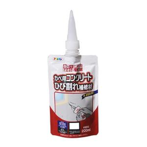 アサヒペン ワンタッチ カベ用コンクリートひび割れ補修材 200mL ホワイト