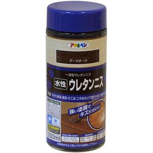 アサヒペン 水性ウレタンニス 300mL ダークオーク 屋内用 ツヤあり 半透明