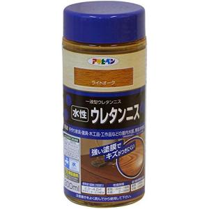アサヒペン 水性ウレタンニス 300mL ライトオーク 屋内用 ツヤあり 半透明