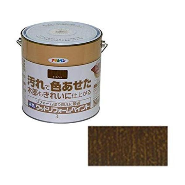 アサヒペン 水性ウッドリフォームペイント ウォルナット 3L