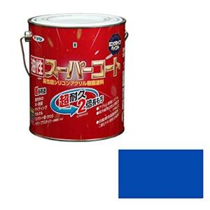 アサヒペン 油性スーパーコート   スーパーコート 油性塗料 １．６Ｌ   1.6L 青