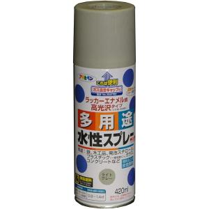 アサヒペン 水性多用途スプレー 420ML   ライトグレー