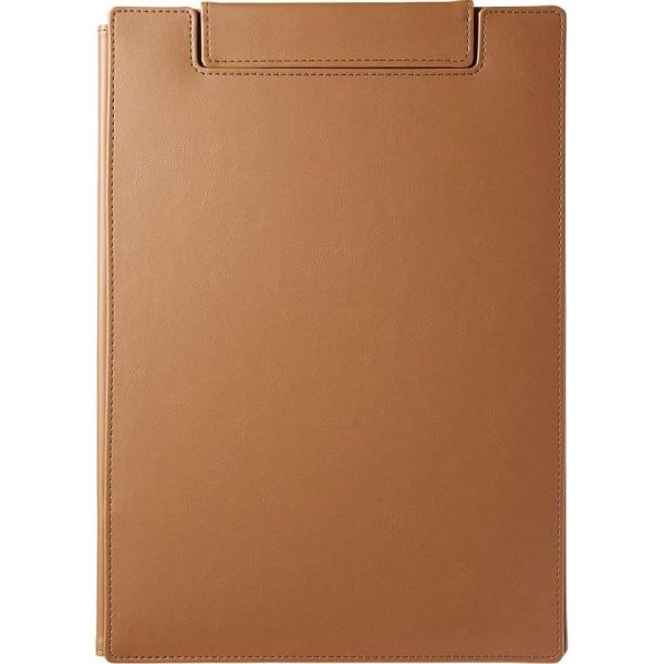キングジム KINGJIM 1932LU レザフェスU クリップボード(カバー付) キャメル A4 ...