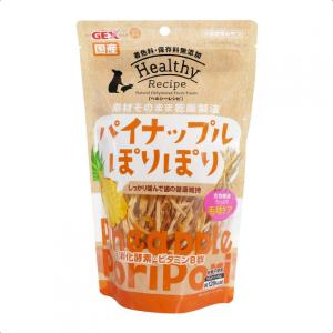 GEX(ジェックス) ヘルシーレシピ パイナップルぽりぽり 40g　小動物用おやつ 消化酵素 ビタミンB群 毛玉ケア うさぎ モルモット｜daiyu8