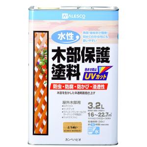 カンペハピオ(Kanpe Hapio) 水性木部保護塗料 3.2L とうめい　防虫 防腐 防カビ 浸透性 色あせ防止 UVカット 透明    　　　　