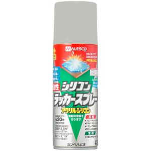 カンペハピオ 木部鉄部用  油性シリコンラッカースプレー ライトグレー 420ml アクリルシリコン