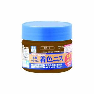 カンペハピオ 水性ウレタン着色ニス 100ml 新チーク 高耐久 木部用 高性能ウレタン樹脂塗料 ツヤ仕上げ