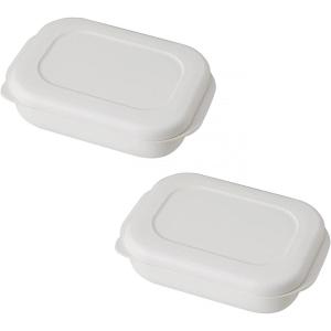 【在庫有・即納】マーナ(marna) 極 冷凍ごはん容器 ホワイト 大盛1膳分(約250g)×2個 K784W 電子レンジ 調理器 保存 容器