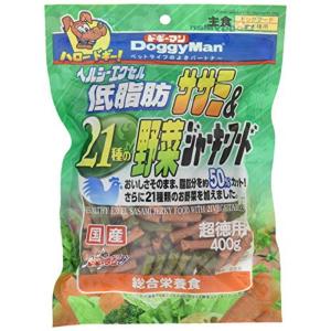 ドギーマン ヘルシーエクセル低脂肪ササミ&21種の野菜ジャーキーフード 400g｜daiyu8