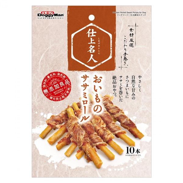 ドギーマン 仕上名人 おいものササミロール 10本入　犬用 ドッグフード おやつ 間食 さつまいも ...