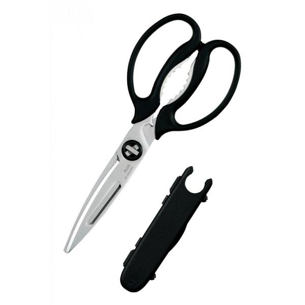 PLUS プラス キッチンバサミ ブラック SC-200SWM 料理ばさみ 分解 食洗機対応 フィッ...