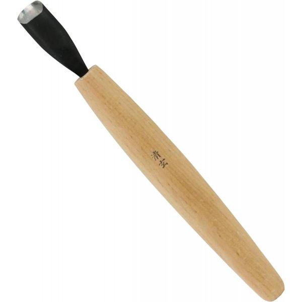 清玄 細工刀 丸曲 12mm No.10 彫刻刀 彫刻 カービング 木彫 版画 小細工 太鼓型柄 安...