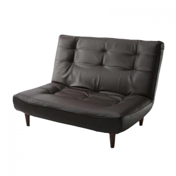 【I】 セルタン ハイバックソファ 2人掛け LULU PVC ブラウン レザー ソファ 2人 リク...