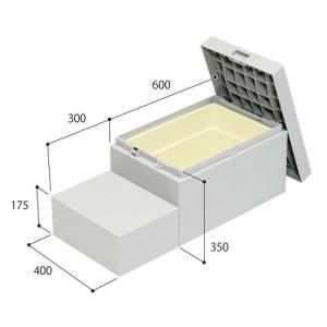 【I】城東テクノ(JOTO) ハウスステップ CUB-6040S 収納庫１個付き 小ステップ付き HOUSESTEP【代引不可】【時間指定不可】｜daiyu8