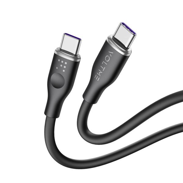 VOLTME ボルトミー 充電ケーブル USB-C＆USB-C 1m PD 対応 ブラック 5A・1...