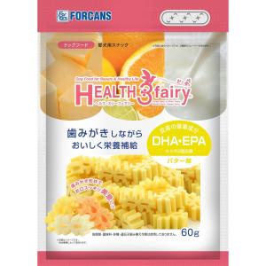 フォーキャンス ヘルス・スリーフェアリー オメガ3 DHA・EPA バター味 60g　歯みがき ガム おやつ スナック  FORCANS HEALTH 3 Fairy｜daiyu8