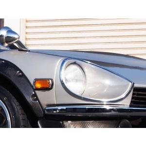 旧車S30/GS30 日産 フェアレディZ用　透明ヘッドライトカバー　黒ゴム縁 旧車S30/GS30 日産 フェアレディZ用 透明ヘッドライトカバー 黒ゴム縁 旧