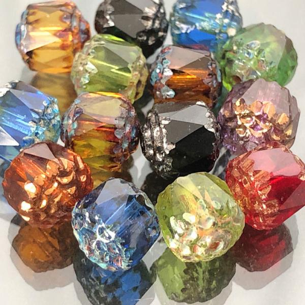 チェコ ビーズ 『8パック分おまとめセット』「チェコ ビーズ デザイン ミックス」 ファイヤーポリッ...