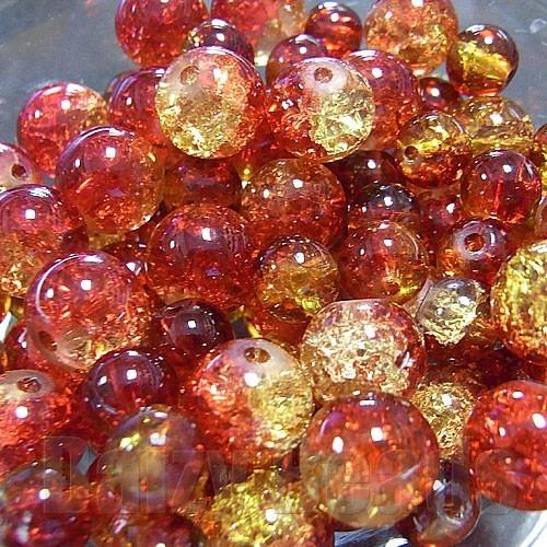 『8パック分おまとめセット』 ガラス ビーズ ガラスキャンディーミックスビーズ 約6-8mm ファイ...