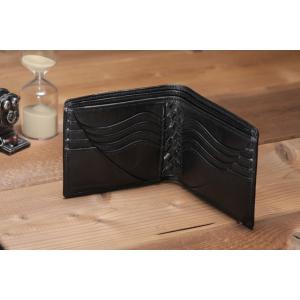 "BASIC"ウォレット＜BLACK＞ カードタイプ (名入れ刻印・ギフト包装無料)