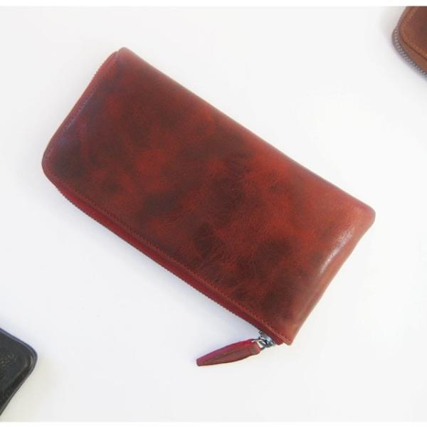 "BASIC"Lファスナーロング<RED> ギフト包装・送料無料