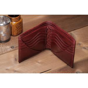 "BASIC"ウォレット＜RED＞ カードタイプ (名入れ刻印・ギフト包装無料)